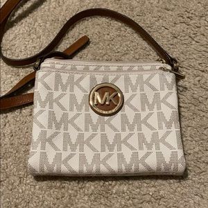 Michael Kors Vanilla Monogram Crossbody Bag